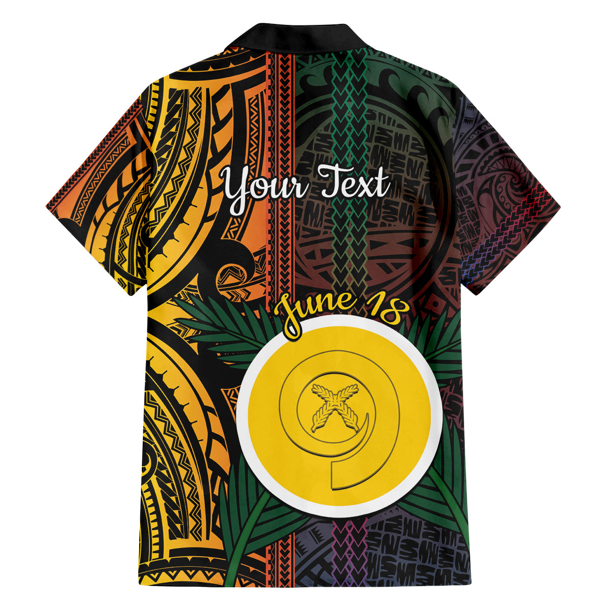Personalised Shefa Day Family Matching Tank Maxi Dress and Hawaiian Shirt Happy June 18 Vanuatu Province