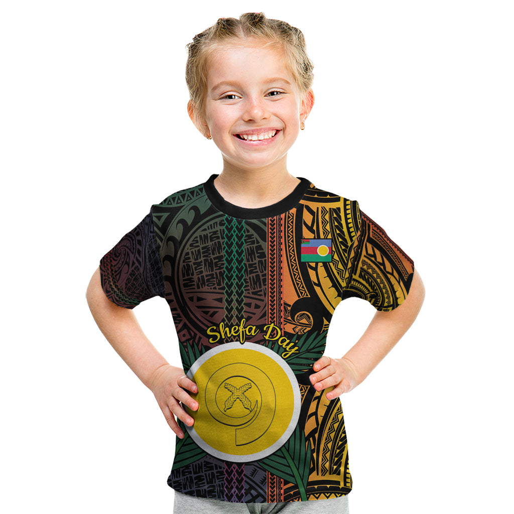 Personalised Shefa Day Kid T Shirt Happy June 18 Vanuatu Province