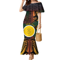 Personalised Shefa Day Mermaid Dress Happy June 18 Vanuatu Province LT14 Women Black - Polynesian Pride