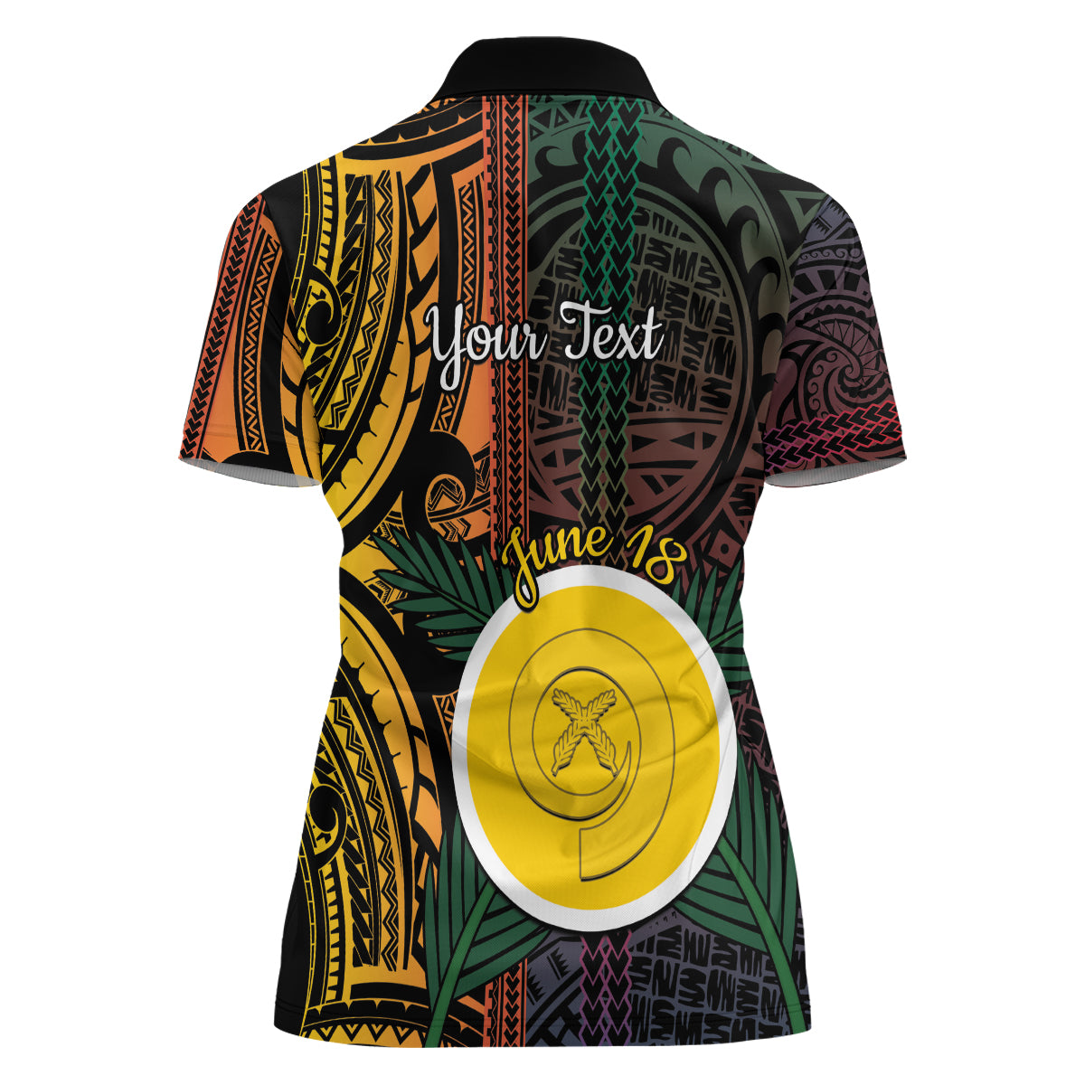 Personalised Shefa Day Women Polo Shirt Happy June 18 Vanuatu Province