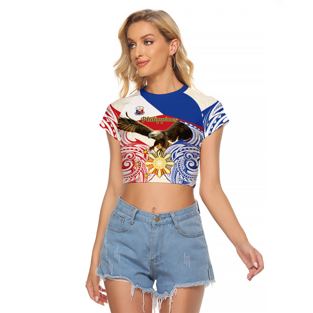 Philippines Independence Day Raglan Cropped T Shirt Pilipinas Eagle 126th Anniversary