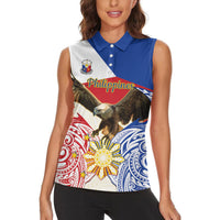 Philippines Independence Day Women Sleeveless Polo Shirt Pilipinas Eagle 126th Anniversary