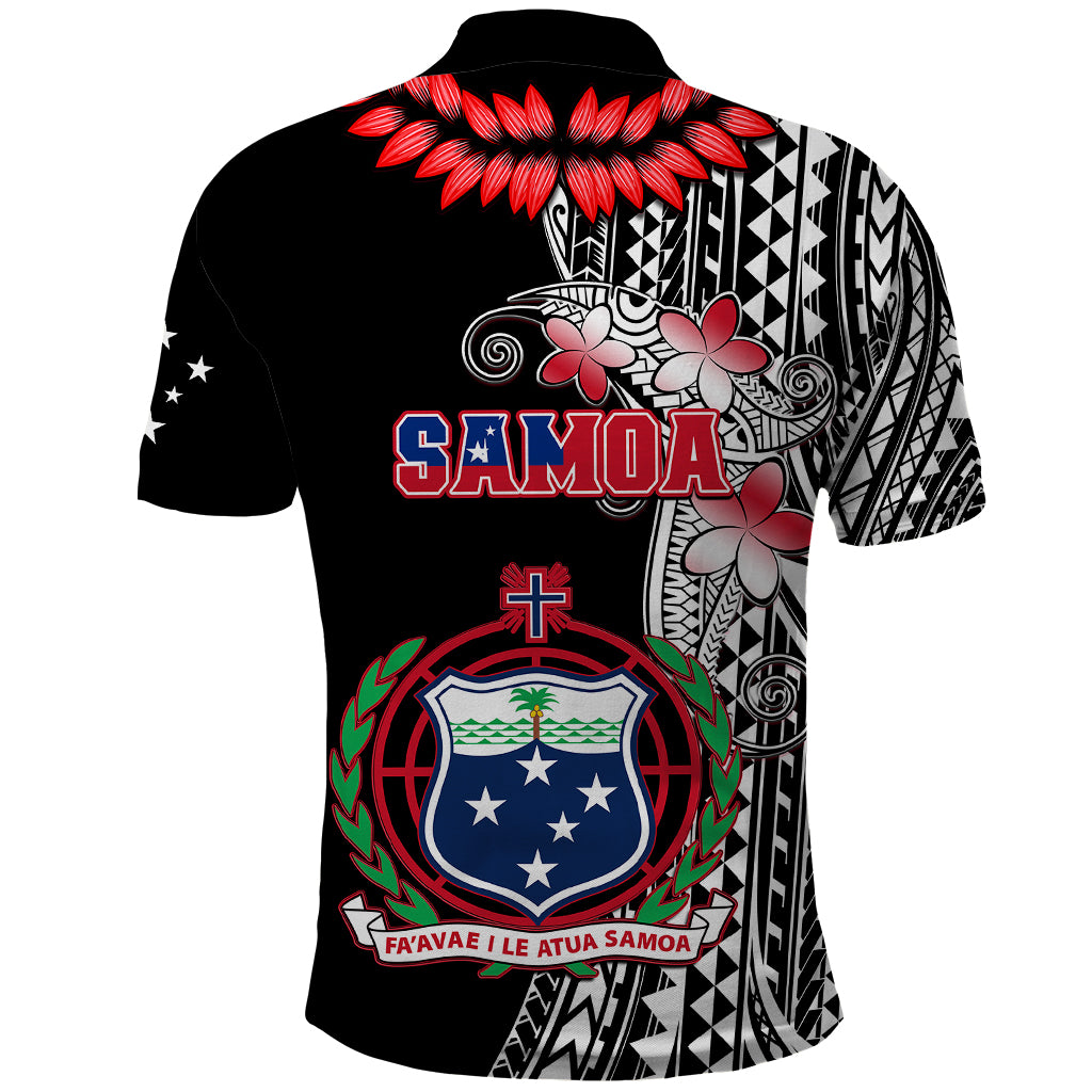 Polynesian Pride Samoa Polo Shirt Ula Fala Mix Samoan Tribal Black Version LT14 - Polynesian Pride