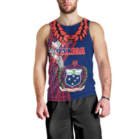 Polynesian Pride Samoa Men Tank Top Ula Fala Mix Samoan Tribal Blue Version LT14 - Polynesian Pride