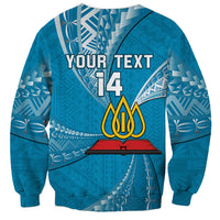 Personalised Tonga Lavengamalie College Sweatshirt Tongan Ngatu Pattern LT14 - Polynesian Pride