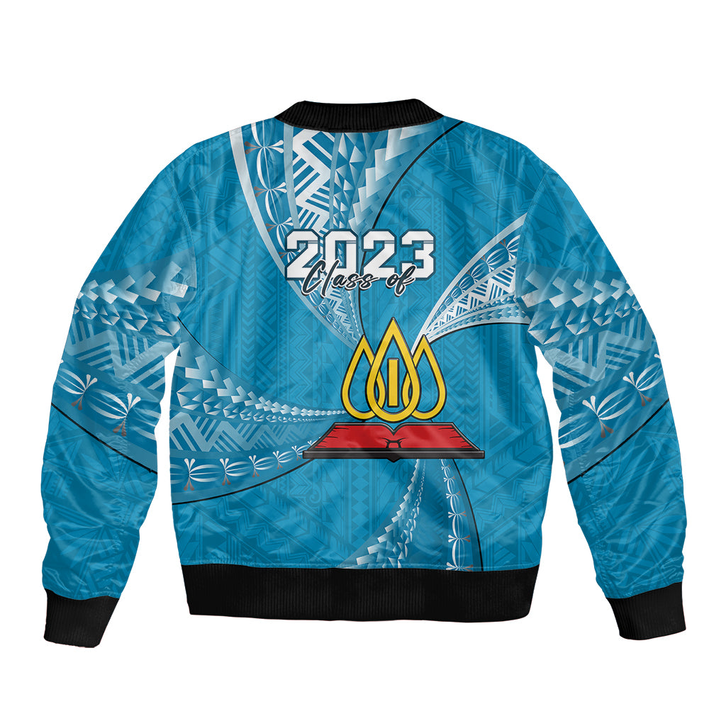 Personalised Tonga Lavengamalie College Bomber Jacket Class Of Year Tongan Ngatu Pattern LT14 - Polynesian Pride