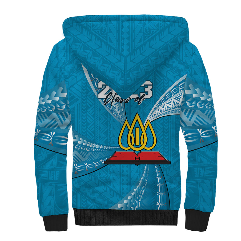 Personalised Tonga Lavengamalie College Sherpa Hoodie Class Of Year Tongan Ngatu Pattern LT14 - Polynesian Pride