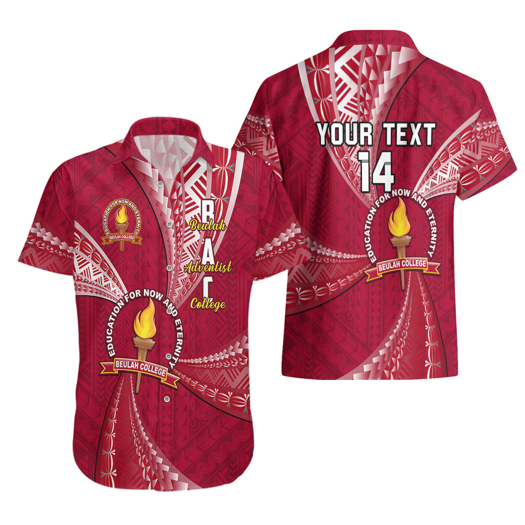 Personalised Tonga Beulah College Hawaiian Shirt Tongan Ngatu Pattern LT14 - Polynesian Pride