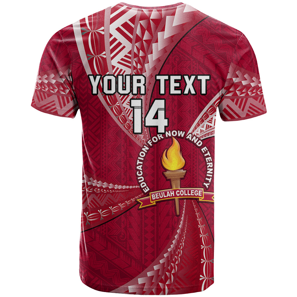Custom Tonga Beulah College T Shirt Tongan Ngatu Pattern LT14 - Polynesian Pride