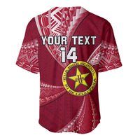 Personalised Tonga Eua High School Baseball Jersey Tongan Ngatu Pattern LT14 - Polynesian Pride