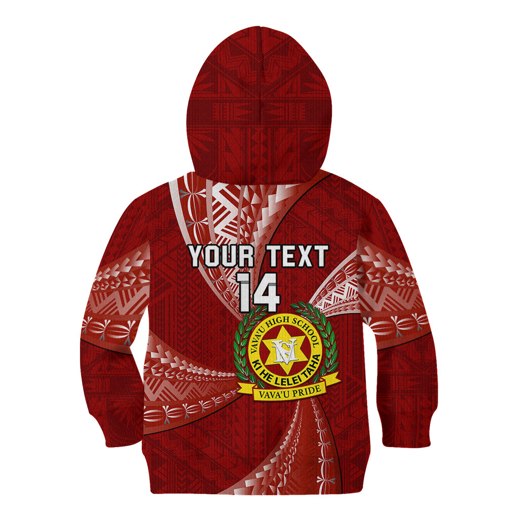 Personalised Tonga Vavau High School Kid Hoodie Tongan Ngatu Pattern LT14 - Polynesian Pride