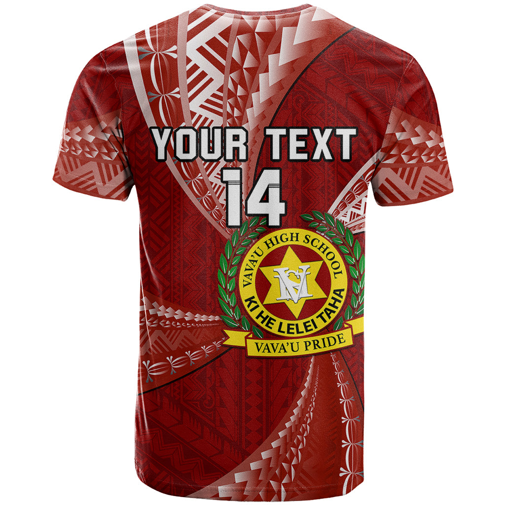 Custom Tonga Vavau High School T Shirt Tongan Ngatu Pattern LT14 - Polynesian Pride