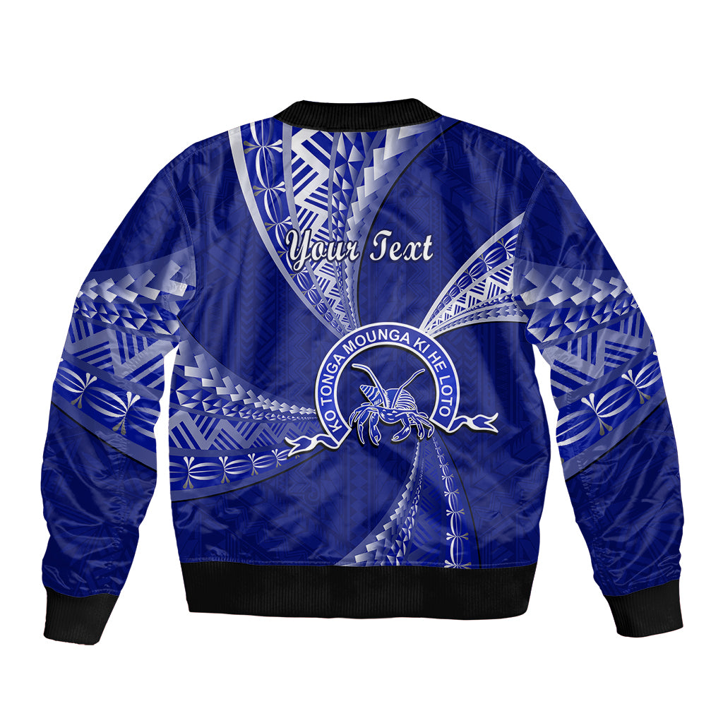 Personalised Tonga Queen Salote College Bomber Jacket Tongan Ngatu Pattern LT14 - Polynesian Pride