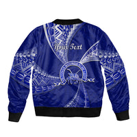 Personalised Tonga Queen Salote College Bomber Jacket Tongan Ngatu Pattern LT14 - Polynesian Pride