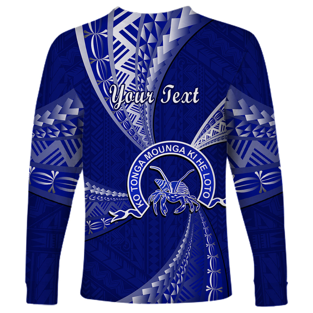 Personalised Tonga Queen Salote College Long Sleeve Shirt Tongan Ngatu Pattern LT14 - Polynesian Pride