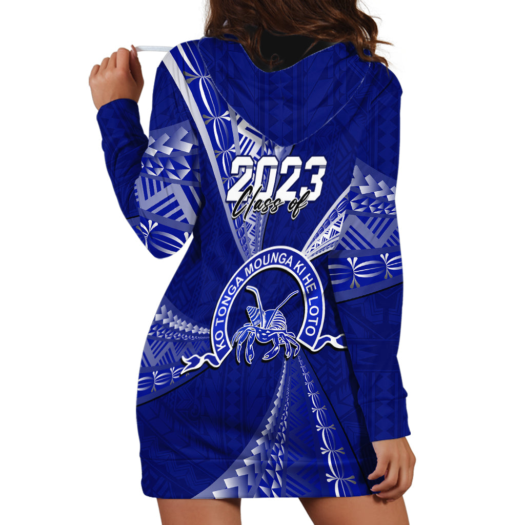 Personalised Tonga Queen Salote College Hoodie Dress Class Of Year Tongan Ngatu Pattern LT14 - Polynesian Pride