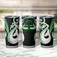 New Zealand Tumbler Cup Aotearoa Silver Fern With Manaia Maori Unique Green