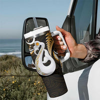 New Zealand Tumbler With Handle Aotearoa Silver Fern With Manaia Maori Unique Gold