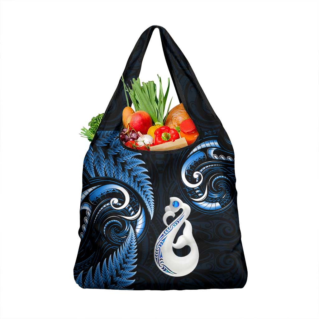 Nlue New Zealand Grocery Bag Aotearoa Silver Fern With Manaia Maori