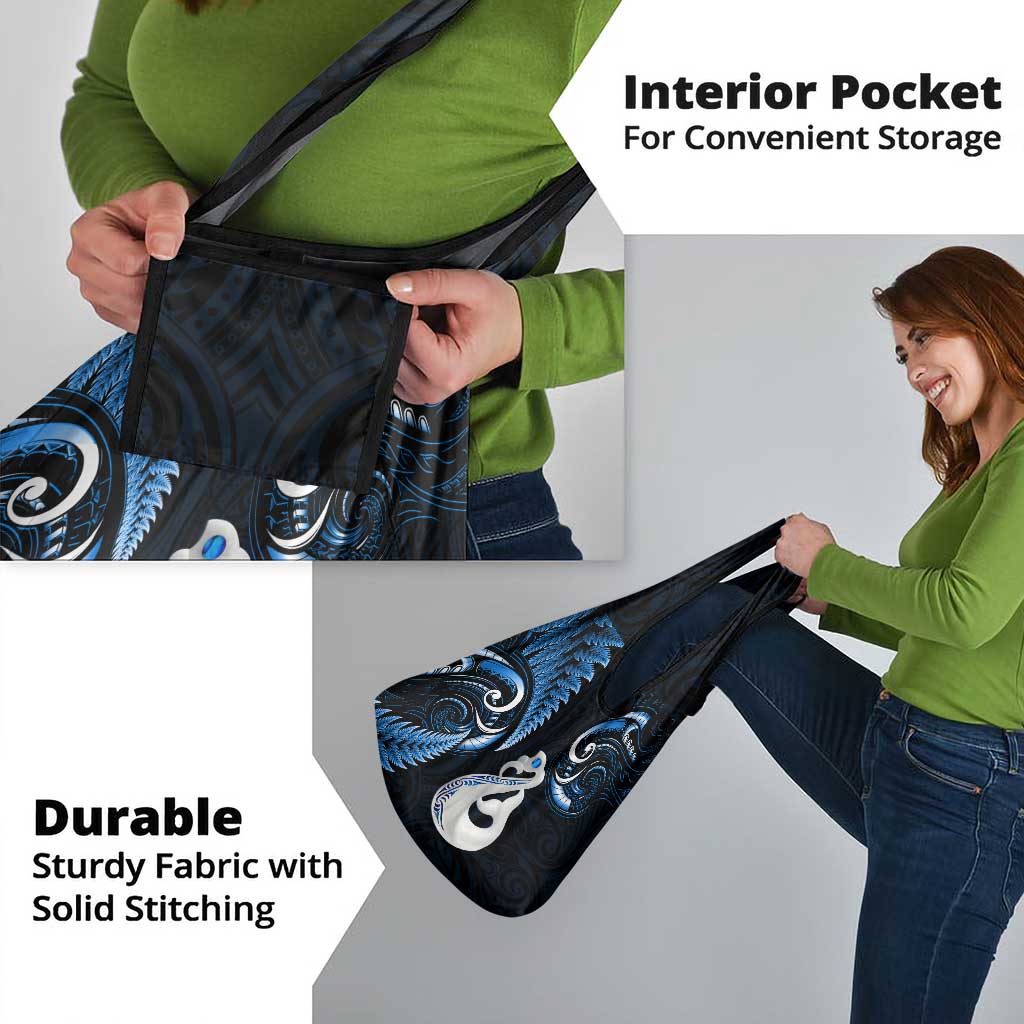 Nlue New Zealand Grocery Bag Aotearoa Silver Fern With Manaia Maori