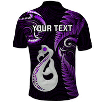 Custom New Zealand Polo Shirt Aotearoa Silver Fern With Manaia Maori Unique Purple LT14 - Polynesian Pride
