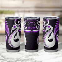New Zealand Tumbler Cup Aotearoa Silver Fern With Manaia Maori Unique Purple