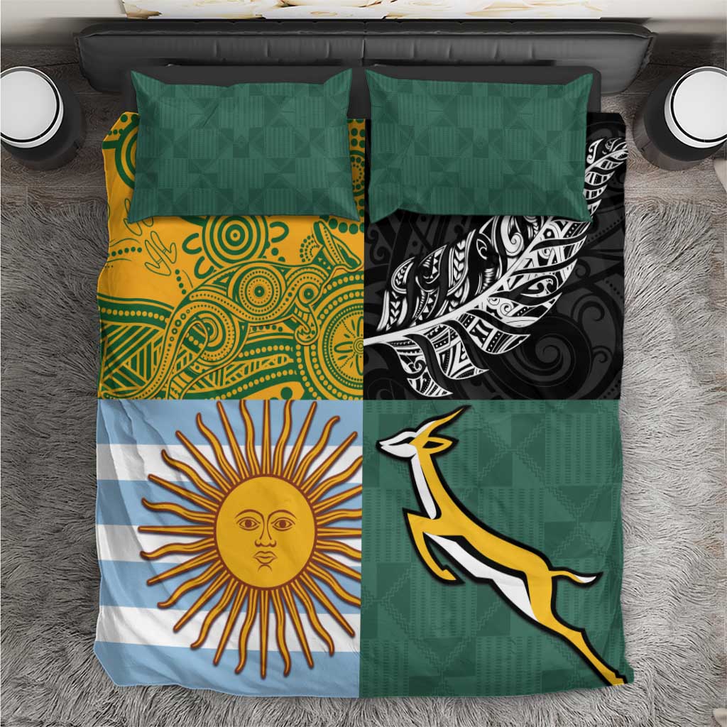 Rugby 2025 Championship Bedding Set Combination of Southern Hemisphere Countries - Polynesian Pride