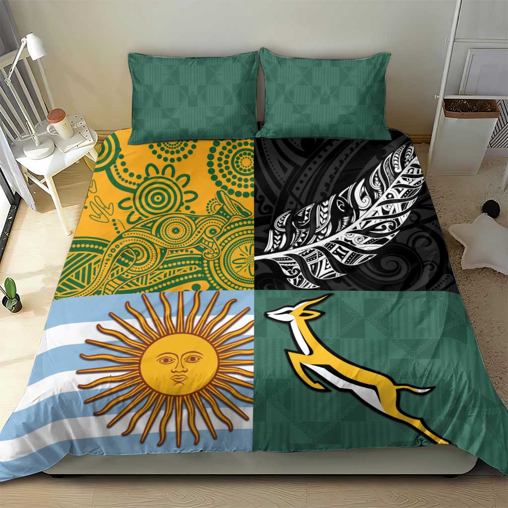 Rugby 2025 Championship Bedding Set Combination of Southern Hemisphere Countries - Polynesian Pride