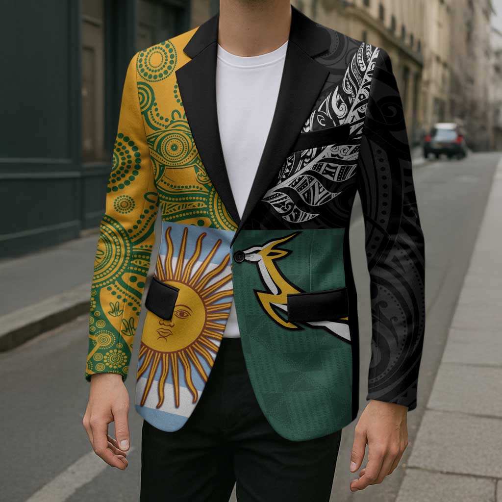 Personalised Rugby 2025 Championship Blazer Combination of Southern Hemisphere Countries - Polynesian Pride