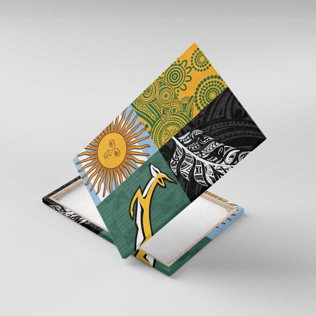 Rugby 2025 Championship Canvas Wall Art Combination of Southern Hemisphere Countries - Polynesian Pride