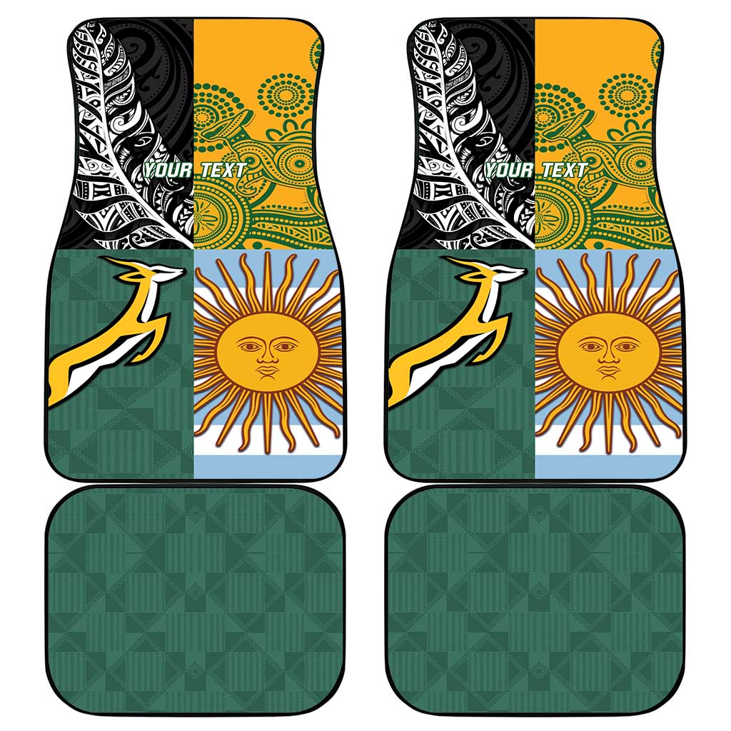 Rugby 2025 Championship Car Mats Combination of Southern Hemisphere Countries - Polynesian Pride