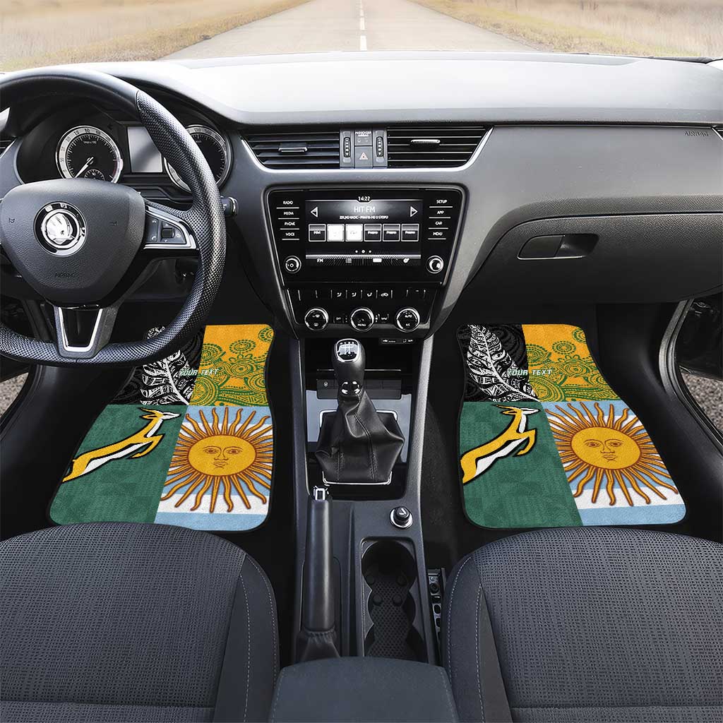 Rugby 2025 Championship Car Mats Combination of Southern Hemisphere Countries - Polynesian Pride