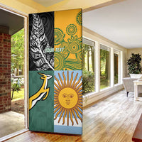 Personalised Rugby 2025 Championship Door Cover Combination of Southern Hemisphere Countries - Polynesian Pride