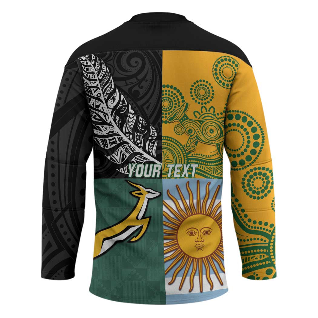 Personalised Rugby 2025 Championship Hockey Jersey Combination of Southern Hemisphere Countries - Polynesian Pride