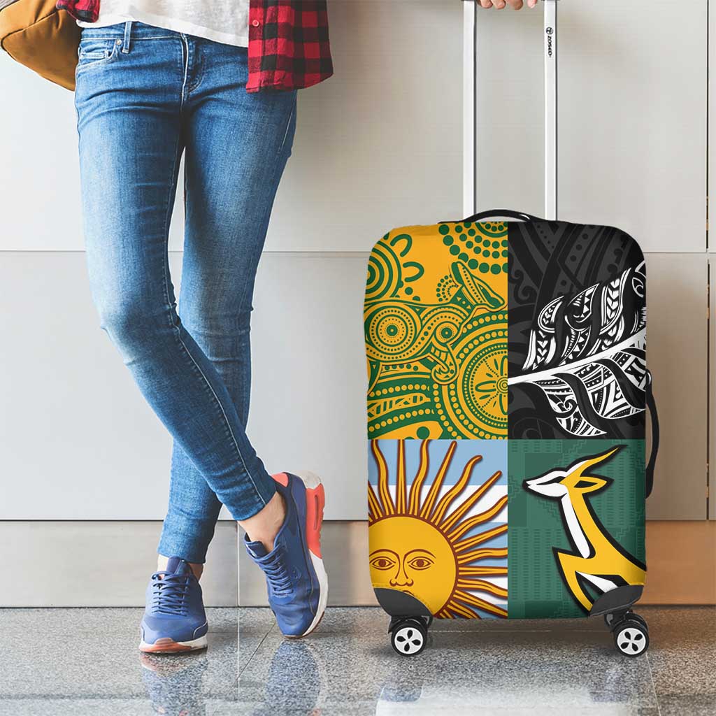 Rugby 2025 Championship Luggage Cover Combination of Southern Hemisphere Countries - Polynesian Pride