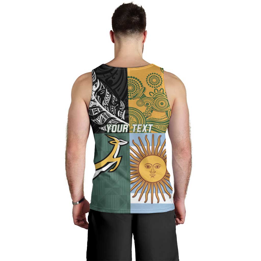 Personalised Rugby 2025 Championship Men Tank Top Combination of Southern Hemisphere Countries - Polynesian Pride