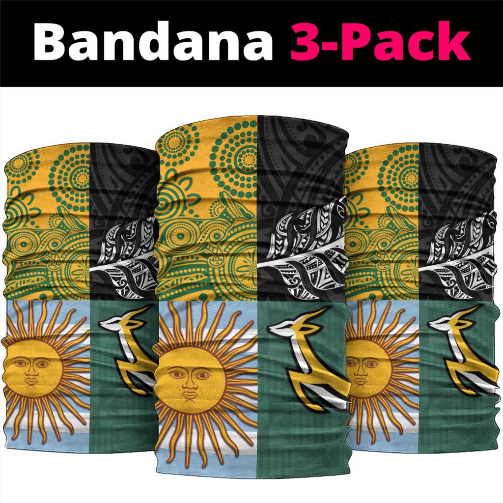 Rugby 2025 Championship Neck Gaiter Combination of Southern Hemisphere Countries - Polynesian Pride