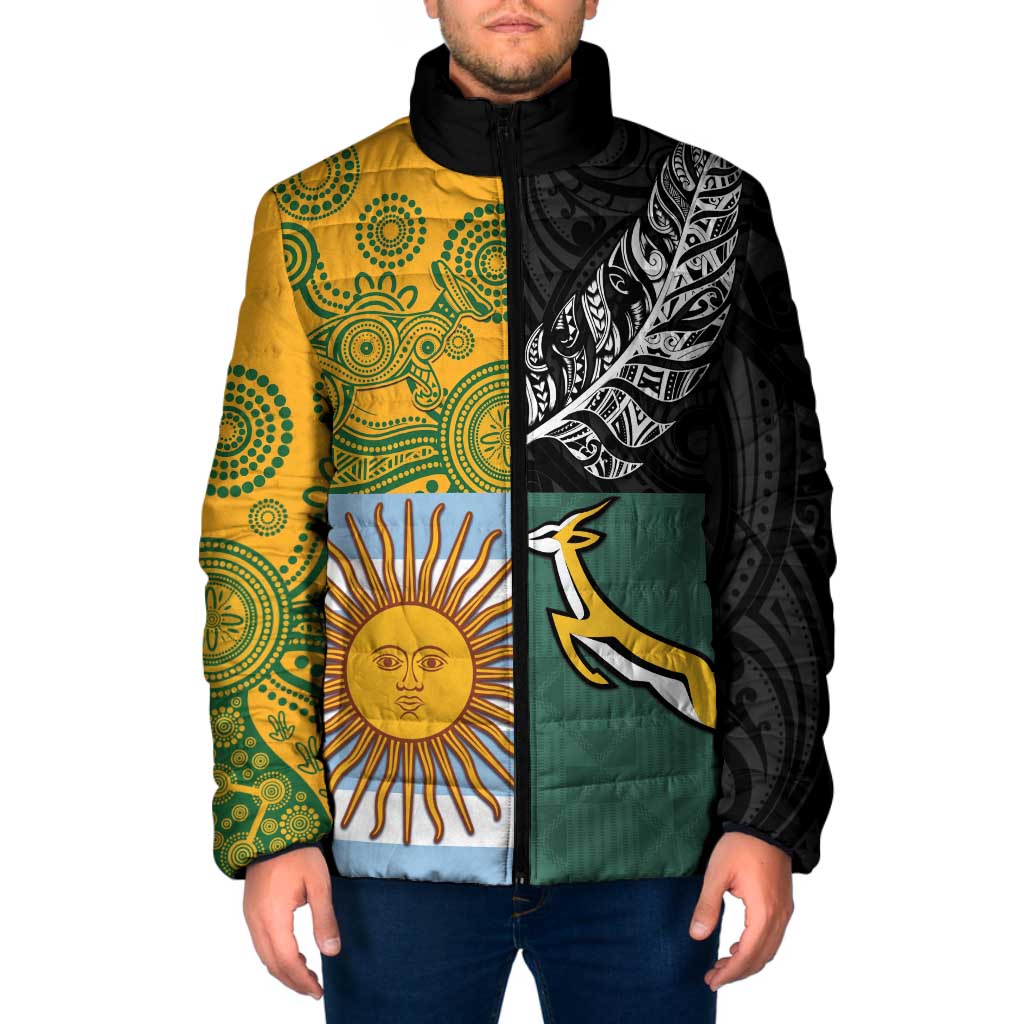 Personalised Rugby 2025 Championship Padded Jacket Combination of Southern Hemisphere Countries - Polynesian Pride