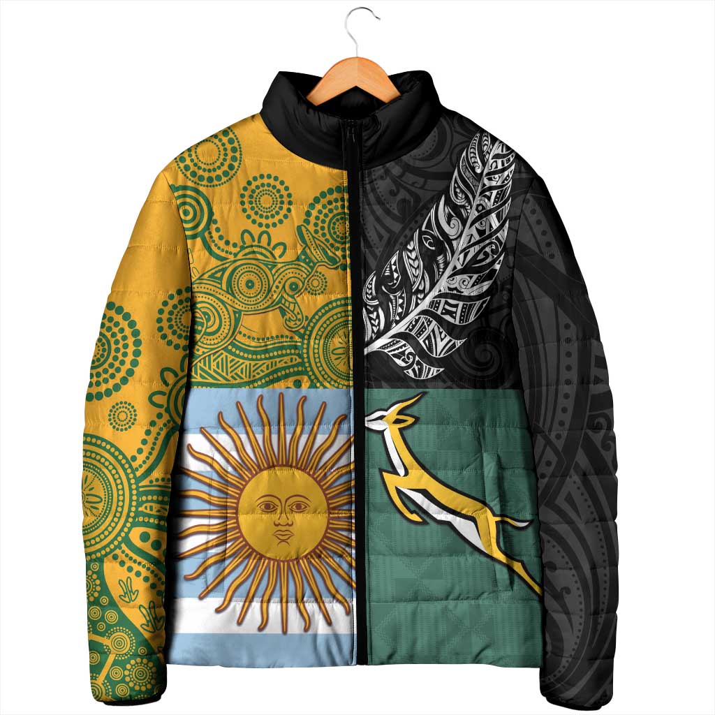 Personalised Rugby 2025 Championship Padded Jacket Combination of Southern Hemisphere Countries - Polynesian Pride