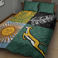 Rugby 2025 Championship Quilt Bed Set Combination of Southern Hemisphere Countries - Polynesian Pride