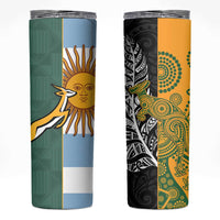 Rugby 2025 Championship Skinny Tumbler Combination of Southern Hemisphere Countries - Polynesian Pride