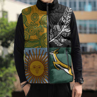 Personalised Rugby 2025 Championship Sleeveless Puffer Jacket Combination of Southern Hemisphere Countries - Polynesian Pride