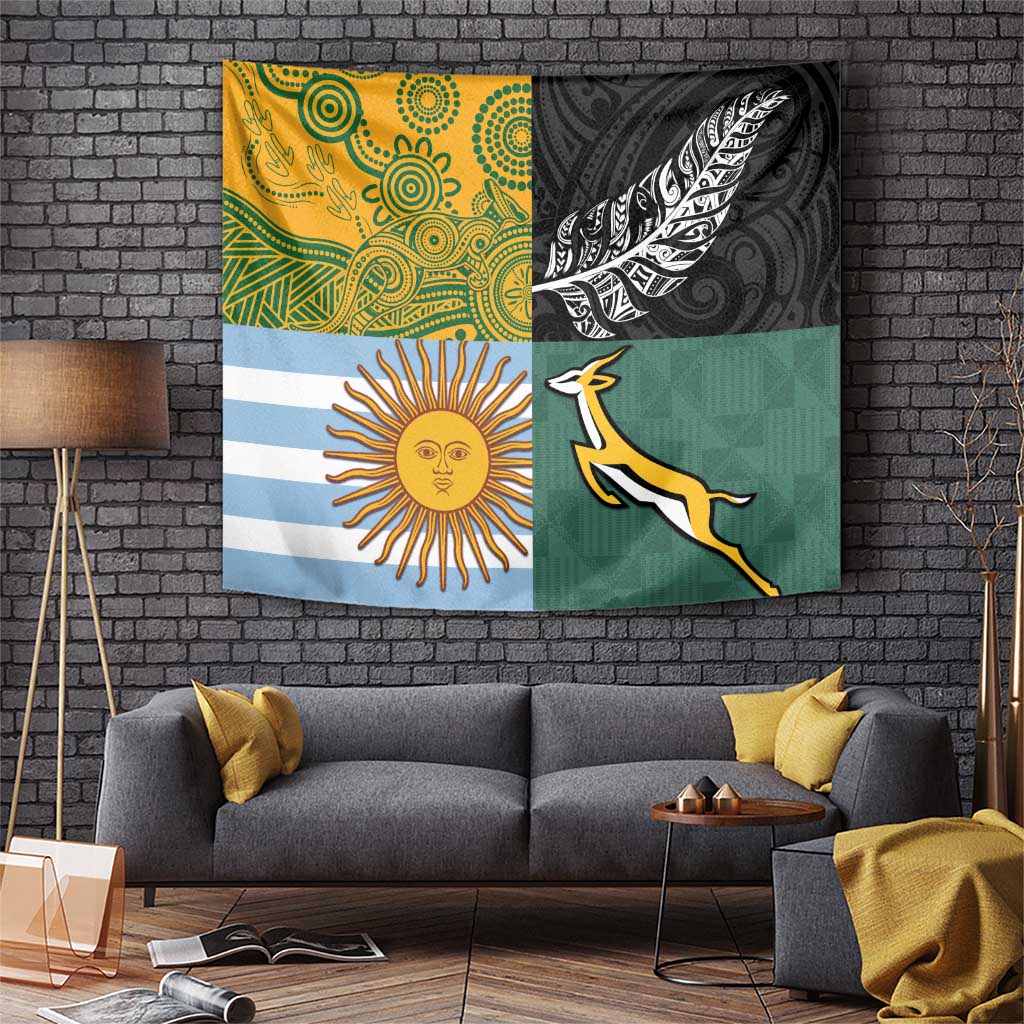 Rugby 2025 Championship Tapestry Combination of Southern Hemisphere Countries - Polynesian Pride