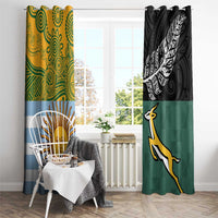Rugby 2025 Championship Window Curtain Combination of Southern Hemisphere Countries - Polynesian Pride