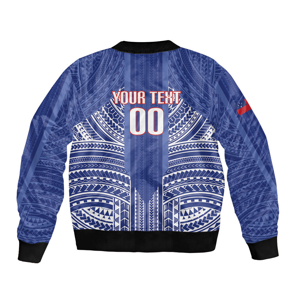 Custom Manu Samoa Rugby 2026 Bomber Jacket Samoan Pattern