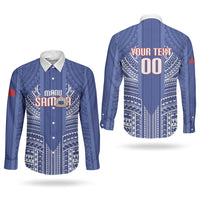 Custom Manu Samoa Rugby 2026 Couples Matching Mermaid Dress and Long Sleeve Button Shirt Samoan Pattern