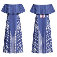Custom Manu Samoa Rugby 2026 Couples Matching Off Shoulder Maxi Dress and Hawaiian Shirt Samoan Pattern