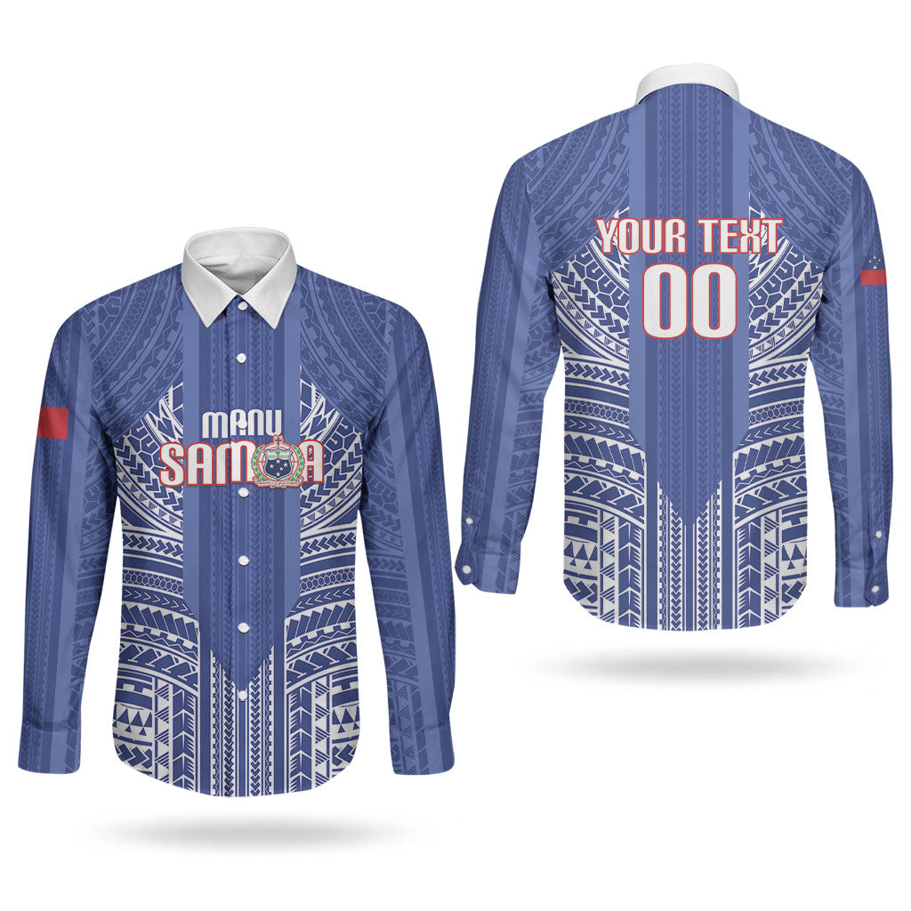 Custom Manu Samoa Rugby 2026 Couples Matching Tank Maxi Dress and Long Sleeve Button Shirt Samoan Pattern