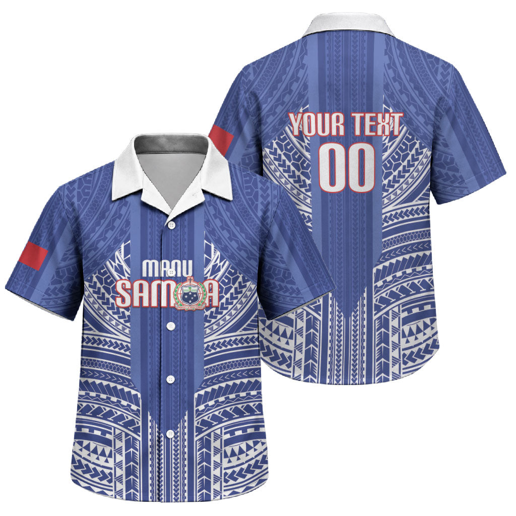 Custom Manu Samoa Rugby 2026 Family Matching Long Sleeve Bodycon Dress and Hawaiian Shirt Samoan Pattern