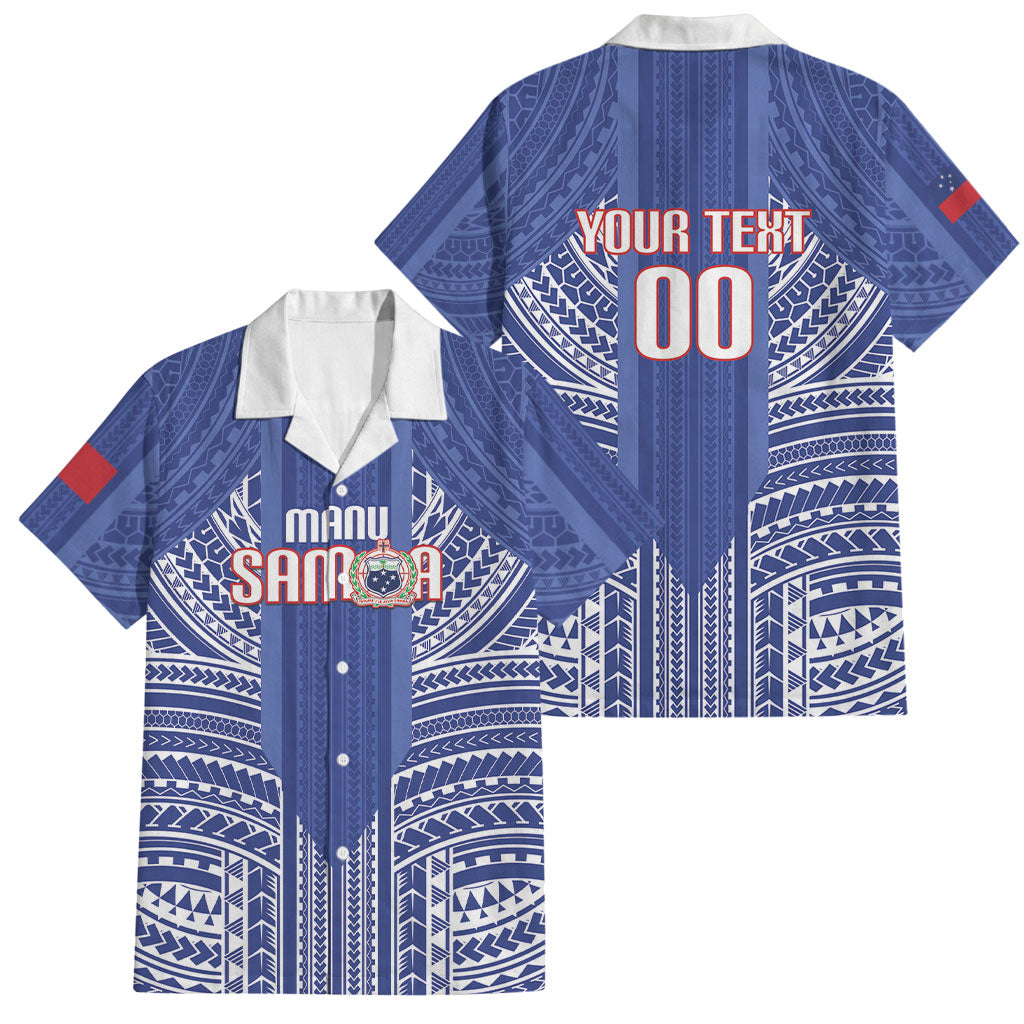 Custom Manu Samoa Rugby 2026 Family Matching Mermaid Dress and Hawaiian Shirt Samoan Pattern
